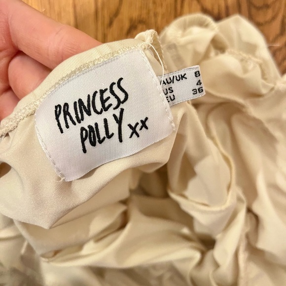 Princess Polly Hadlee Bodysuit Pale Yellow Size 4 - Picture 4 of 5